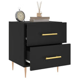 ZNTS Bedside Cabinets 2 pcs Black 40x35x47.5 cm Engineered Wood 827279