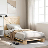 Bed Frame without Mattress with Headboard 90x200 cm Solid Wood 3281568