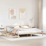 Bed Frame without Mattress 200x200 cm Solid Wood Pine 3301483