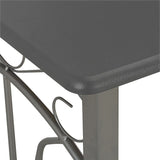 ZNTS 3 Piece Bar Set Wood and Steel Anthracite 284397
