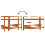 Bunk Bed without Mattress Wax Brown 75x190 cm Small Single Solid Wood Pine 3284226