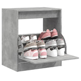 Shoe Cabinet Concrete Grey 60x42x69 cm Engineered Wood 839983