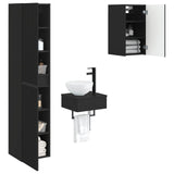 Bathroom Furniture Set 3 pcs Black 33 x 34.5 x 160 cm 3406044