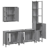 4 Piece Bathroom Cabinet Set Grey Sonoma Engineered Wood 3214753