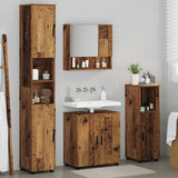 Bathroom Furniture Set 4 pcs Old Wood Engineered wood & Metal 3392971