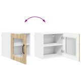 Wall Glass Cabinet PORTO Sonoma Oak 40 x 31 x 40 cm 885189