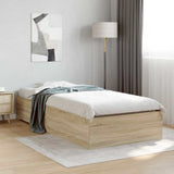 Bed Frame with Drawer Brown 90 x 190 cm Engineered Wood 3345122