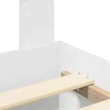 Bed Frame with Drawer White 160 x 200 cm Engineered Wood 3409966