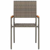 Garden Stacking Chairs 4 pcs Grey and Brown 54 x 56 x 90 cm 3403062