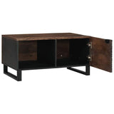 Coffee Table Brown and Black 80 x 50 x 40 cm Solid Acacia wood 4018012
