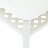 Coffee Table White Plastic 90x60x46 cm Durable Coffee Table 48793
