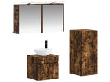 Bathroom Furniture Set 4 pcs Smoked Oak 3407467