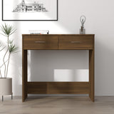 Desk Brown Oak 80x40x75 cm Engineered Wood 815476