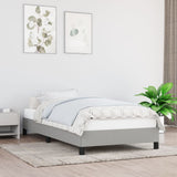 Bed Frame without Mattress Light Grey 90x190 cm Single Single Fabric 349821