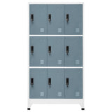 Locker Cabinet Light Grey and Dark Grey 90x45x180 cm Steel 339811