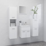 Bathroom Furniture Set White Engineered Wood 3070901