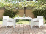 Garden Dining Set 3 pcs White Polypropylene 3378683