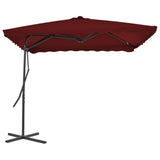 Garden Parasol with Steel Pole Bordeaux Red 250x250x230 cm 312514