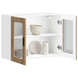 Kitchen Wall Cabinet with Glass Door Porto Artisan Oak 854096