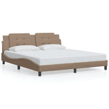 Bed Frame without Mattress "Zadar" Cappuccino 180x200 cm Super King Faux Leather 3208202