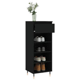 Shoe Cabinet Black 40x36x105 cm Engineered Wood 831453