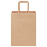 Paper Bags 250 pcs with Handles Brown 21x11x28 cm 4101811