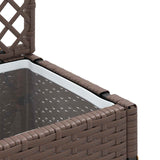 Garden Trellis Planter Brown 35 x 30 x 135 cm Metal 366618
