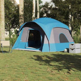 Family Tent Cabin 6-Person Blue Waterproof 4009556