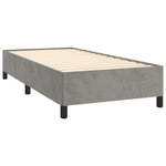ZNTS Bed Frame without Mattress Light Grey 90x190 cm Single Single Velvet 349878