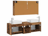 Bathroom Cabinet Set 4 pcs Old Wood Engineered Wood 3406389