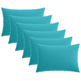 Cushion with Pillow HEERLEN 6 pcs Turquoise Polyester 925124