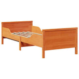 Bed Frame with Headboard Wax Brown 80 x 200 cm Engineered Wood 877205