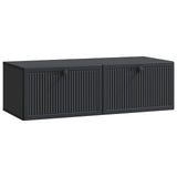 Wall-Mounted TV Cabinet Black 98 x 41 x 30 cm Engineered Wood 898016