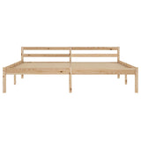 Bed Frame without Mattress Solid Pine Wood 180x200 cm Super King 283195