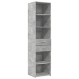 Highboard Concrete Grey 45x42.5x185 cm Engineered Wood 3281451