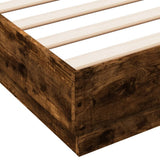 Bed Frame without Mattress Smoked Oak 140x200 cm 3209860