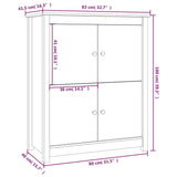 Sideboard White 83x41.5x100 cm Solid Wood Pine 821508