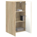 TV Wall Cabinet Sonoma Oak 59.5 x 31 x 100 cm Engineered Wood 892371
