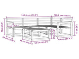 Outdoor Sofa Set 5 pcs Natural Solid Acacia Wood 3366347