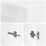 TV Cabinet High Gloss White Engineered Wood 897559
