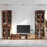 TV Cabinet Set with Shelf FLORIN 3 pcs Old Wood Engineered Wood 3397992