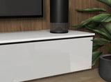 160cm High Gloss Floating TV Unit Stand for TVs up to 70", Wall Mounted TV Cabinet with Storage T3398P341274