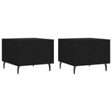 Coffee Tables 2 pcs Black 50x50x40 cm Engineered Wood 829431
