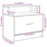Bedside Cabinets with Drawer 2 pcs Concrete Grey 51x31x47 cm 858675