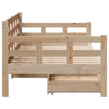 Daybed with Drawers without Mattress 80x200 cm Solid Wood 3302140