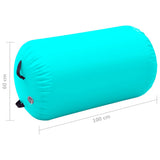 Inflatable Gymnastic Roll with Pump 100x60 cm PVC Green 92713