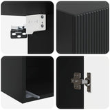 Wall-Mounted Cabinet Black 33 x 34.5 x 90 cm Engineered Wood 898416