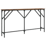 Console Table Smoked Oak 140x23x75 cm Engineered Wood 837774