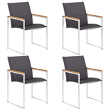 Garden Chair Set of 4 Grey 46516