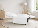 Recliner Chair White 75 x 95 x 106 cm Fabric 42051146